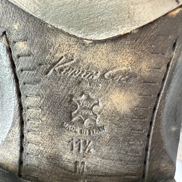 Vintage Kenneth Cole Monk Strap Studded Black Leather Ankle Boots Size 11.5 - Picture 11 of 11